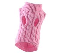 Sharplace Pull tricoté pour chien, vêtements d'hiver pour chien, Costume tricoté pour chiot, vêtements pour animaux de compagnie, pour marche en plein air, Rose L