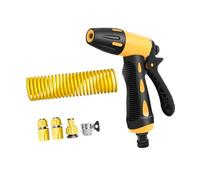 Sharplace Pulvérisateur d'eau Haute Pression, buse Haute Pression, Portable, avec 4 connecteurs, pour arroser Les allées de Voiture et la Maison, Tuyau à Ressort de 20 M