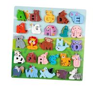 Sharplace Puzzle correspondant conseil lettres tableau de thème animal mignon apprentissage compétence jouet en bois alphabet puzzles pour les