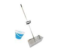 Sharplace Râteau à fruits de mer, collecteur de sable à main avec seau de pêche pliable, tamis de collecte de sable, râteau de plage, tamis à sable