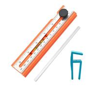 Sharplace Règle de marquage pour le travail du bois, règle de traçage multifonctionnelle, réglable et précise, outil de mesure pour les projets de bricolage de, 1 Ruler W 4 Clips