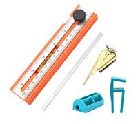 Sharplace Règle de marquage pour le travail du bois, règle de traçage multifonctionnelle, réglable et précise, outil de mesure pour les projets de bricolage de, 5 Pièces