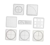 Sharplace Règle géométrique 8x, outil de fonctions mathématiques, règle à deux, pochoirs de dessin, modèles de mesure pour la peinture, l'ingénierie et