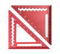 Sharplace Règle triangulaire de charpentier, 45/90 degrés, professionnelle, résistante à l'usure, pour l'amélioration de l'habitat, Rouge
