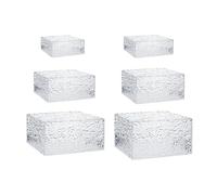 Sharplace Rehausseur de boîte de présentation de Acrylique, rehausseur de Nidification, 5 côtés avec Fonds Creux, rehausseur de Buffet de rehausseur de, Ensemble de 6 pièces