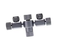 Sharplace Répartiteur de CO2 pour Aquarium, Distributeur de CO2 pour réservoir d'herbe, en Alliage d'aluminium, vanne de régulation à Double Sortie 2