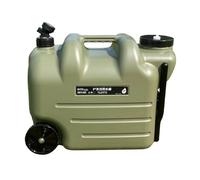 Sharplace Réservoir d'eau à roulettes avec Couvercle à vis, Tige de Traction, pichet de Stockage d'eau, conteneur de Stockage d'eau pour Camping RV ménage, Vert