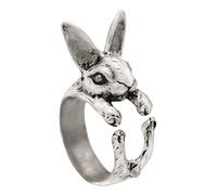 Sharplace Rétro Lapin Ouverture Bagues Réglable Charme Chic Anneaux Bijoux pour Femmes Filles Adolescent Travail