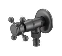 Sharplace Robinet d'arrêt d'angle de Salle de Bain, contrôle du débit, Accessoires Portables, Robinet d'arrêt d'eau en cuivre pour évier, Style B