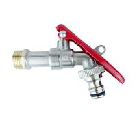 Sharplace Robinet D'extérieur Verrouillable en Laiton, Facile à Installer, Robinet de Jardin Robuste en Métal pour Atelier, Raccord Rapide 25mm