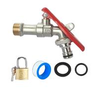 Sharplace Robinet D'extérieur Verrouillable en Laiton, Facile à Installer, Robinet de Jardin Robuste en Métal pour Atelier, Ensemble Rapide 20 Mm