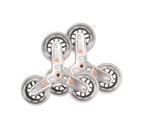 Sharplace Roues triangle de chariot 2PCS remplacement léger en acier inoxydable utilitaire antidérapant roues de grimpeur pour le panier
