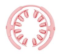 Sharplace Rouleau de Massage Musculaire pour Jambes avec 12 Roues, Compact et détachable, pour Mollets et Bras, 28 x 26 x 4 cm, Tension réglable Polyvalente, Rose