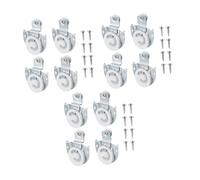 Sharplace Roulettes de porte de placard en aluminium, avec vis, pour armoire, 12 Pièces