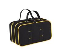Sharplace Sac à outils enroulable, organisateur de trousse à outils, sac de rangement pliable en trois parties, résistant à l'usure, pour charpentiers
