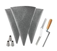 Sharplace Sac de coulis pour carrelage, outil de construction pour jointoiement de briques, sacs de scellant à ciment portables, sac de mortier pour, Gris