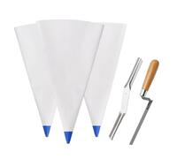 Sharplace Sac de coulis pour carrelage, outil de construction pour jointoiement de briques, sacs de scellant à ciment portables, sac de mortier pour, Blanc