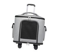 Sharplace Sac de Transport pour Chat, Sac à Main à roulettes avec poignée rétractable et roulettes universelles pour Chatons et Grands Chats, idéal pour Le, Gris