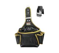 Sharplace Sacoche à outils à clip facile à utiliser, sac banane en tissu Oxford, sac robuste et performant, noir, pour plombier, électricien,