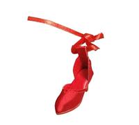 Sharplace Sandales à Talons Hauts avec Bride à la Cheville, Chaussures Confortables à Lacets réalistes pour Figurines fémininespour 1:6, Rouge