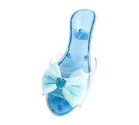 Sharplace Sandales en gelée, chaussures de princesse pour petites filles, pantoufles transparentes à la mode, décorations de fête, talons hauts pour enfants, Bleu