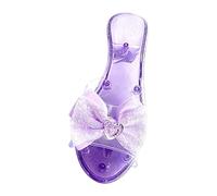 Sharplace Sandales en gelée, chaussures de princesse pour petites filles, pantoufles transparentes à la mode, décorations de fête, talons hauts pour enfants, Violet