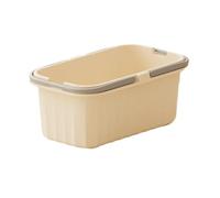 Sharplace Seau à serpillière, panier à linge, bac de rangement rectangulaire léger pour le lavage de voiture, idéal pour la maison, l'extérieur, Gris Beige, M