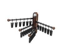 Sharplace Séchoir à linge mural pliable à ventouse, cintre rotatif pour sous-vêtements, soutiens-gorge, gants, lingerie, usage domestique, Marron Noir