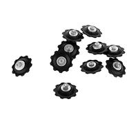 Sharplace Set de 10pcs Rouleau de Poulie de Arrière de Vélo en Plastique et Acier, Noir, 3.6cm