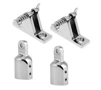 Sharplace Set de 2pcs Charnière de Pont -Formes de Bateau+2pcs Embout Haut Support Dégagement de Bimini pour Marine Kayak