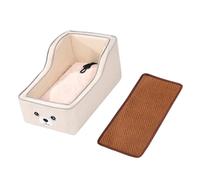 Sharplace Siège de Voiture pour Chien avec accoudoir, Panier Lavable et Pratique, avec Coussin Moelleux, pour Petits Chiens et Chats, Beige