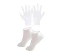 Sharplace SILICONE GLANTES SOCKS Hands Care Talels Care, Spa Tools, Portable for Women Hands Feet Care for Holidays Utilisation quotidienne, Blanc