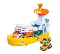 Sharplace Simulation Modèle de feu de feu Set Toy Set de bureau Décoration mini-voiture en alliage en alliage Diecast pour les enfants de 3 4 5 ans Gift de, Jaune
