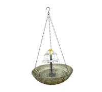 Sharplace Solar Bird Bath 925inchx925inchx1969 Pouce à énergie Solaire Balcon extérieur Bol de Lait d'oiseau, Brun