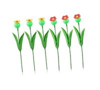 Sharplace Station d'arrosage pour Abeilles, Distributeur d'eau Facile à Installer, Figurines de Fleurs, mangeoire à Oiseaux, Tasses pour Nourrir la Cour, la, 6 Pièces