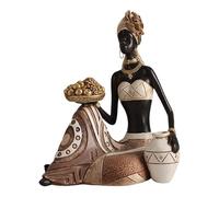 Sharplace Statue africaine, ornement esthétique, sculpture d'art africain, figurine de dame pour couloir, bureau, ferme, fête, pendaison de, Séance