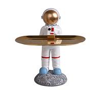 Sharplace Statue d'astronaute de européen, Porte-clés en résine, Organisateur de Bureau, Plateau de Rangement pour Armoire de Table, décoration, Bureau, Style D