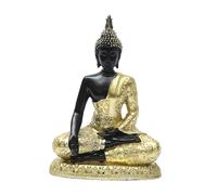 Sharplace Statue de Bouddha assis, ornement de décoration thaïlandaise, sculpture décorative en résine pour table ou salon.