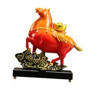 Sharplace Statue de cheval décorative en résine, centre de table Feng Shui, figurine animale pour salon, table basse, cheminée, cadeau pour un ami, Orange