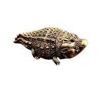 Sharplace Statue de crocodile en laiton, figurine de collection pour meuble de salle à manger, meuble TV, décoration de la maison