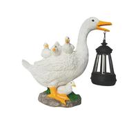 Sharplace Statue de jardin avec lanterne solaire, figurine de canard, sculpture, décoration extérieure pour jardin, pelouse, patio, balcon, cadeau de pendaison
