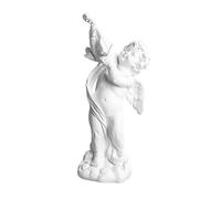 Sharplace Statue de, Petit Ange, Figurine de Salon, bibliothèque, Aile décorative, Sculpture Musicale en résine pour Club, hôtel, Cadeau, Cuisine, Blanc