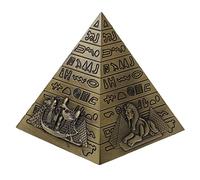 Sharplace Statue de Pyramide Egyptienne, Statuette Figurine Métal Objets de Décoration Artisanat pour Bureau, Salon, Chambre, Bronze