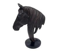 Sharplace Statue de tête de cheval, ornement Feng Shui, figurine de collection, sculpture animale pour Halloween, hôtel, mariage, salon, armoire, Marron 15.6 X 8.5 X 21.3 Cm