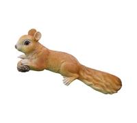 Sharplace Statue d'écureuil décorative à fixer sur un arbre, cadeau pour enfants, jouet animalier, sculpture en résine pour balcon, terrasse, parterre de, Pin Jaune