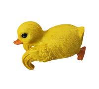 Sharplace Statuette de canard grimpant en résine, représentant un pot de fleurs, idéale comme cadeau d'anniversaire ou petit bonsaï à monter soi-même, Jaune