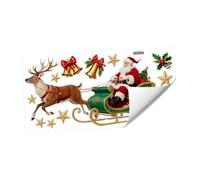 Sharplace Sticker mural de Noël décoratif en PVC, autocollant de Noël à faire soi-même pour fenêtre, idéal pour les dortoirs, les chambres, les salles à manger, Style A