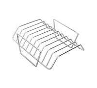 Sharplace Support à côtes en Acier Inoxydable antiadhésif de qualité supérieure, Robuste et, idéal pour rôtir à la Maison, en Plein, Argent