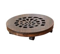 Sharplace Support à Plantes en Bois pour jardinière d'extérieur, Chariot de Jardinage, Support pour terrasse, Vase, Arbres en Pot, Chariot à Fleurs, 25cm Style C