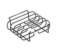 Sharplace Support à rôtir pour côtes levées, léger, Portable, Peu encombrant, Polyvalent, Facile à Nettoyer, antiadhésif, pour Barbecue, fête, Jardin, randonnée, Noir